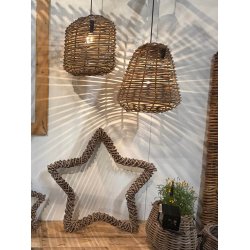 Rattan dekorationsstjerne <br><br> Kubu <br><br> Mega <br><br> L80 x B80 x D7 cm <br><br>