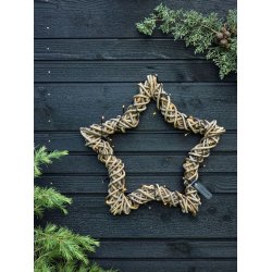 Rattan dekorationsstjerne <br><br> Kubu <br><br> Mini <br><br> L38 x B38 x D5 cm <br><br>