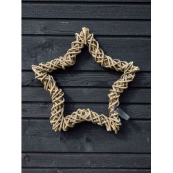 Rattan dekorationsstjerne <br><br> Kubu <br><br> Mini <br><br> L38 x B38 x D5 cm <br><br>
