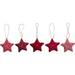 Lille stofstjerne <br><br> H8,5 cm <br><br> Vlg variant <br><br> 