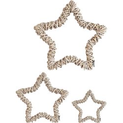 Rattan dekorationsstjerne <br><br> Kubu <br><br> Mini <br><br> L38 x B38 x D5 cm <br><br>