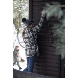 Juletr af grene og jutesnor <br><br> H 70 cm <br><br>