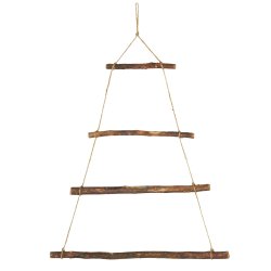 Juletr af grene og jutesnor <br><br> H 70 cm <br><br>