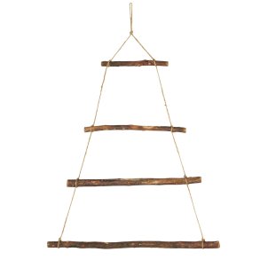 Juletr af grene og jutesnor <br><br> H 70 cm <br><br>