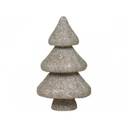 Juletr m. glimmer <br><br> h9,5 cm