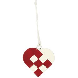 Julehjerte t/ ophng <br><br> Vlg mellem 2 slags