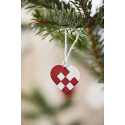 Julehjerte t/ ophng <br><br> Vlg mellem 2 slags