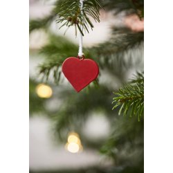 Julehjerte t/ ophng <br><br> Vlg mellem 2 slags