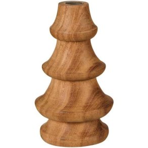 Stage til kertelys <br><br> Unika tr� <br><br> m/ metalindsats <br><br> H: 11,5 cm <br><br>
