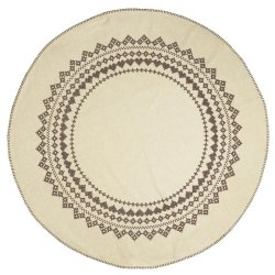 Juletrstppe <br><br> Natur m. brunt mnster og stiklinger <br><br>  120 cm <br><br>