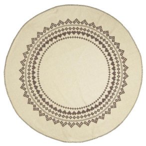 Juletrstppe <br><br> Natur m. brunt mnster og stiklinger <br><br>  120 cm <br><br>