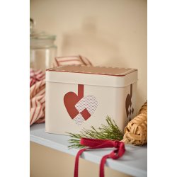 Kagedse <br> m. flettede julehjerter <br><br> firkantet <br><br>11,2 x 12,1 x 16,1 cm <br><br>