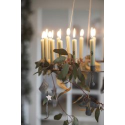 Kalenderlys 1-24 kertelys <br><br> stvgrn m. sorte tal <br><br>