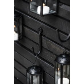 Knage enkelt m. cirkelmnster <br><br> factory sort <br><br> hndlavet <br><br>