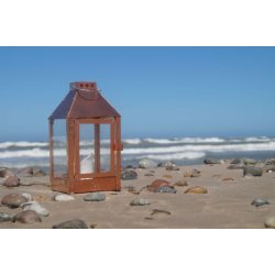Mini lanterne <br><br> 17 x 17 x 33,5 cm <br><br> Kobber