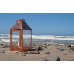 Mini lanterne <br><br> 17 x 17 x 33,5 cm <br><br> Kobber