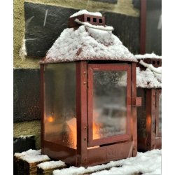 Mini lanterne <br><br> 17 x 17 x 33,5 cm <br><br> Kobber