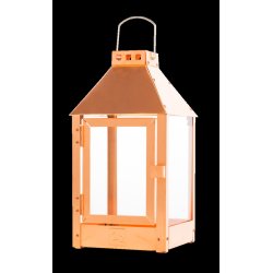 Mini lanterne <br><br> 17 x 17 x 33,5 cm <br><br> Kobber