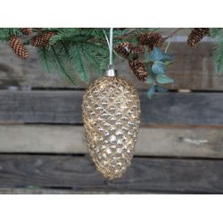 Kmpe kogle m. glimmer <br><br> LED <br><br> 20 cm 