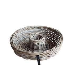 Rattanbakke m/ hul i midten <br><br> Kubu <br><br> �45 x H12 cm <br><br>