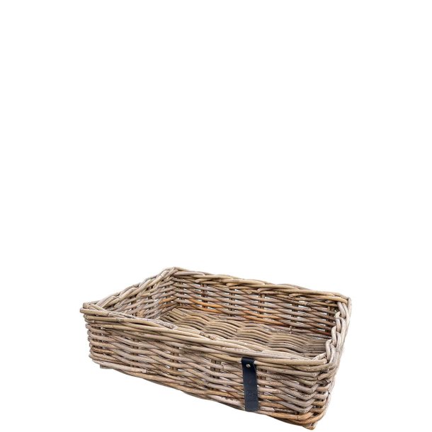 Firkantet rattanbakke <br><br> Kubu  <br><br> Midi - 38 x 27 x 11 cm