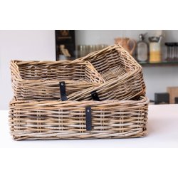 Firkantet rattanbakke <br><br> Kubu  <br><br> ST af 3 str.