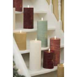 LED rustik bloklys <br><br> Lysegrn <br><br> ST m/ 3 str. <br><br>