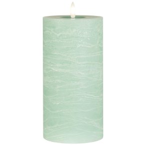 LED rustik bloklys <br><br> Lysegrn <br><br> 10 / h20 cm <br><br>