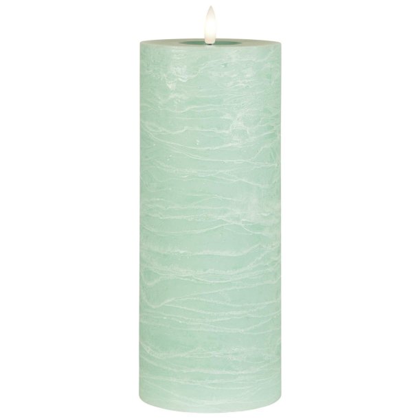 LED rustik bloklys <br><br> Lysegrn <br><br> 10 / h25 cm <br><br>