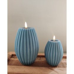 LED Rillelys <br><br> m. timer <br><br> 7,5 x h10 cm <br><br> Isbl 