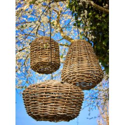 UFO rattan lampe <br><br> Kubu <br><br> 50 x H30 cm <br><br> Uden fatning/ledning <br><br>