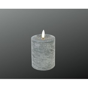 LED rustik bloklys <br><br> 7,6 / h10 cm <br><br> antracit <br><br> m. timer <br><br>