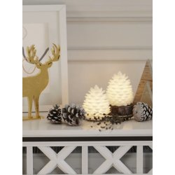 LED Koglelys <br><br> 2-pk <br><br> Hvid <br><br> h 10 cm <br><br> inkl. batterier  <br><br>