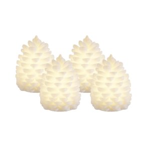 LED Koglelys <br><br> 4-pk <br><br> Hvid <br><br> h 7,5 cm <br><br> inkl. batterier <br><br>
