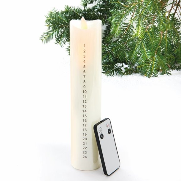 LED Kalenderlys <br><br> inkl. fjernbetjening <br><br> H25 / �5 cm <br><br>