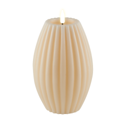 LED Rillelys <br><br> m. timer <br><br> 10 x h15 cm <br><br> Creme