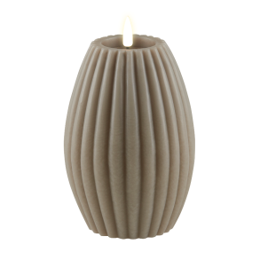 LED Rillelys <br><br> m. timer <br><br> 10 x h15 cm <br><br> Sand