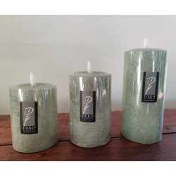 LED rustik bloklys <br><br> stvet grn<br><br> St m. 3 str. <br><br> m/ timer <br><br>