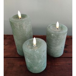 LED rustik bloklys <br><br> stvet grn<br><br> St m. 3 str. <br><br> m/ timer <br><br>