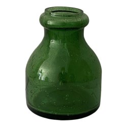 Vase <br><br> mundblst genbrugsglas <br><br> grn <br><br> h 10 cm <br><br>