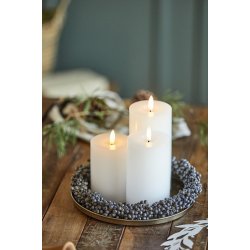 Lysbakke m. kant <br><br> : 22 cm <br><br> messing look