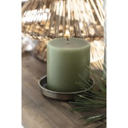 Lysbakke m. kant <br><br> : 8 cm <br><br> messing look