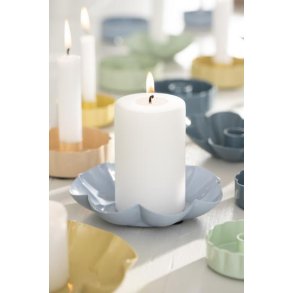 Lysestage til bloklys / fyrfadslys <br><br> lysebl <br><br> 