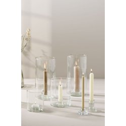 Stage glas til bedelys <br><br> m/ fast indsats <br><br> H: 15 �: 12 cm <br><br>