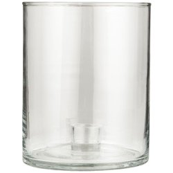 Stage glas til bedelys <br><br> m/ fast indsats <br><br> H: 15 �: 12 cm <br><br>