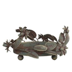 Lysfad m. blade <br><br> lille <br><br> antique messing