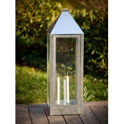 Lysestager med magnet <br><br> galvaniseret look <br><br> S�t m. 4 str. <br><br> 