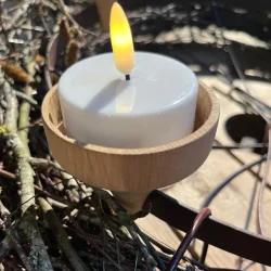 Lysholder til adventsring <br><br> egetr <br><br> Vlg farve <br><br> 