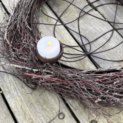 Lysholder til adventsring <br><br> egetr <br><br> Vlg farve <br><br> 