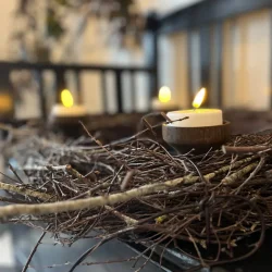 Lysholder til adventsring <br><br> egetr <br><br> Vlg farve <br><br> 